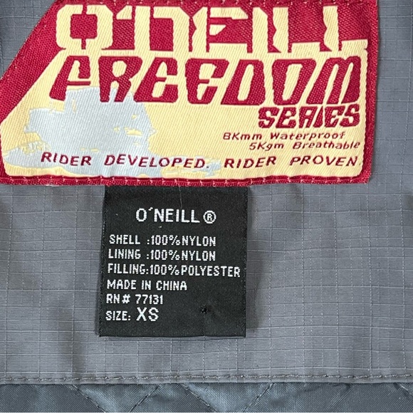 O'Neill Freedom Series 8k Snowboard Jacket Size XS Gray Waterproof Breathable - Picture 8 of 16
